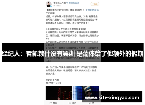 经纪人：哲凯赖什没有罢训 是葡体给了他额外的假期